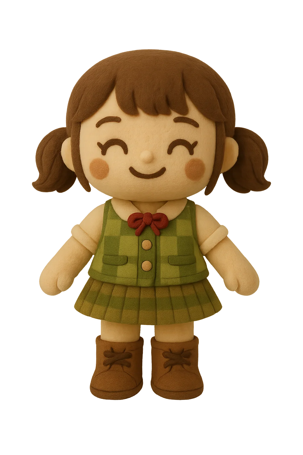 Cute girl character in green outfit
